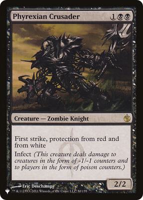 Phyrexian Crusader card from The List Reprints