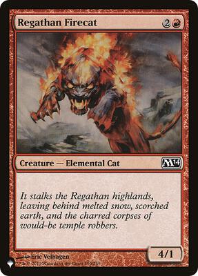 Regathan Firecat card from The List Reprints