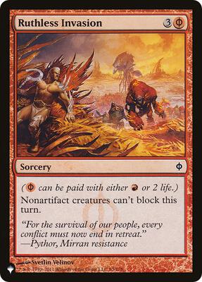 Ruthless Invasion card from The List Reprints