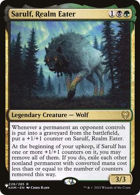 Sarulf, Realm Eater card from The List Reprints