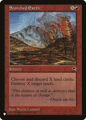 Scorched Earth card from The List Reprints