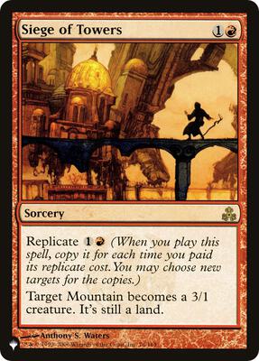 Siege of Towers card from The List Reprints