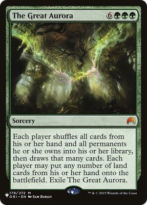 The Great Aurora card from The List Reprints