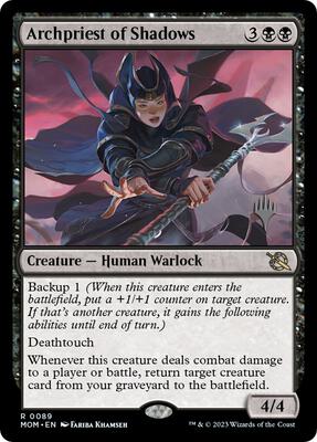 Archpriest of Shadows card from Promo Pack: March of the Machine
