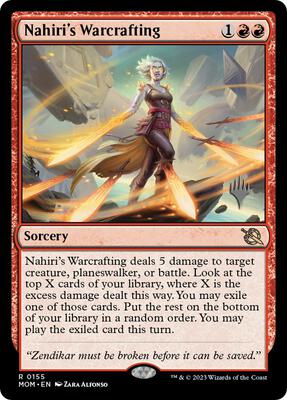 Nahiri's Warcrafting card from Promo Pack: March of the Machine
