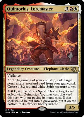 Quintorius, Loremaster card from Promo Pack: March of the Machine