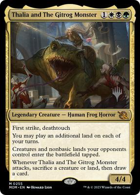 Thalia and The Gitrog Monster card from Promo Pack: March of the Machine