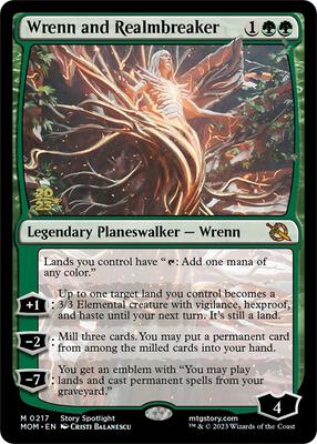 Wrenn and Realmbreaker card from Prerelease Cards