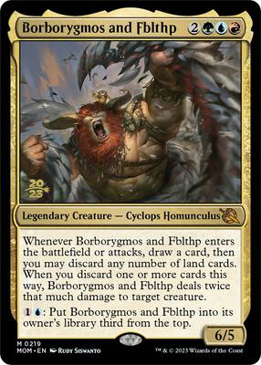 Borborygmos and Fblthp card from Prerelease Cards
