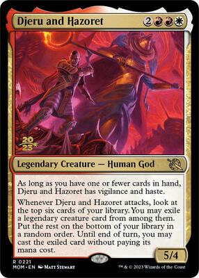 Djeru and Hazoret card from Prerelease Cards