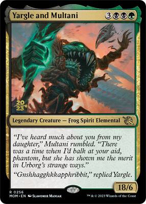 Yargle and Multani card from Prerelease Cards