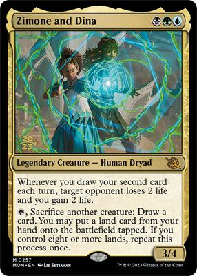 Zimone and Dina card from Prerelease Cards