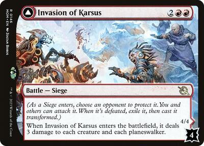 Invasion of Karsus card from Prerelease Cards