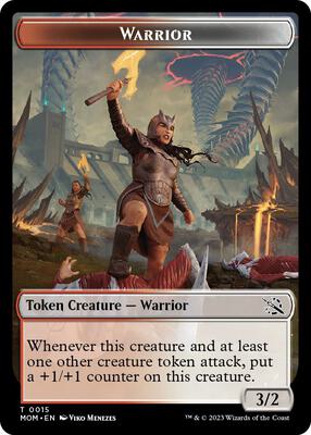 Warrior // Phyrexian Hydra (0011) Double-Sided Token card from March of the Machine