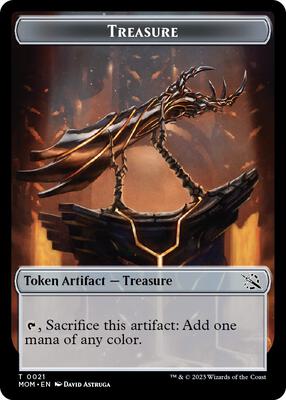 Treasure (0021) // Knight Double-Sided Token card from March of the Machine