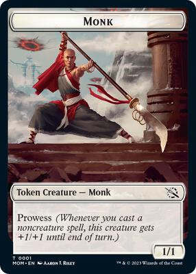 Monk // Kraken Double-Sided Token card from March of the Machine