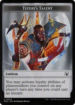 Emblem - Teferi's Talent card from Commander: March of the Machine