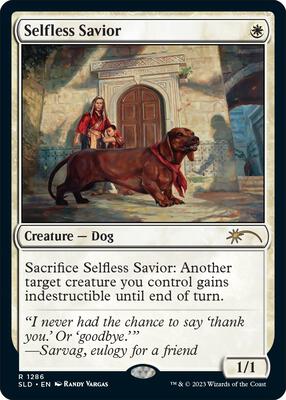 Selfless Savior card from Secret Lair Drop Series