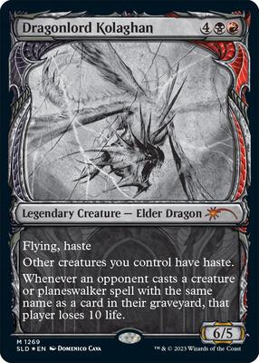 Dragonlord Kolaghan (Halo Foil) card from Secret Lair Drop Series