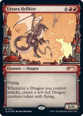 Utvara Hellkite (Halo Foil) card from Secret Lair Drop Series