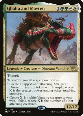 Ghalta and Mavren card from Promo Pack: March of the Machine