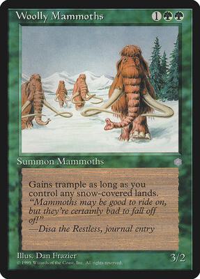 Woolly Mammoths card from Ice Age
