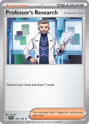 Professor's Research [Professor Turo] - 190/198 (Non-Holo) card from Deck Exclusives