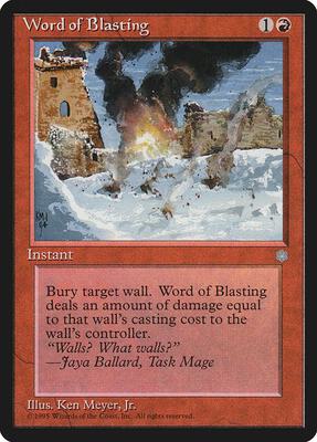 Word of Blasting card from Ice Age