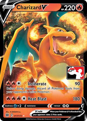 Charizard V - 017/172 card from Prize Pack Series Cards