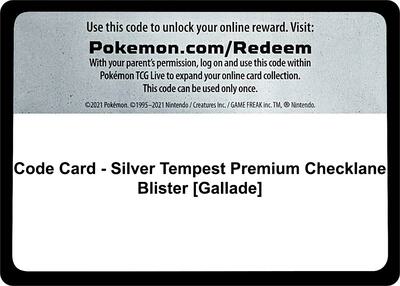 Code Card - Silver Tempest Premium Checklane Blister [Gallade] card from SWSH12: Silver Tempest