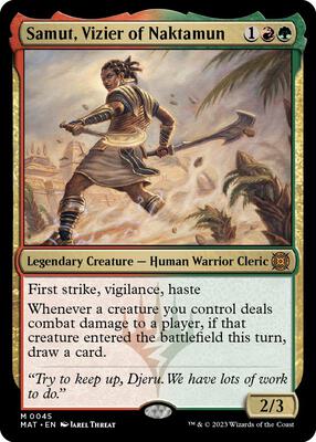 Samut, Vizier of Naktamun card from March of the Machine: The Aftermath