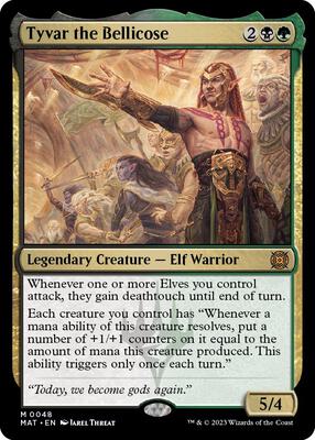 Tyvar the Bellicose card from March of the Machine: The Aftermath