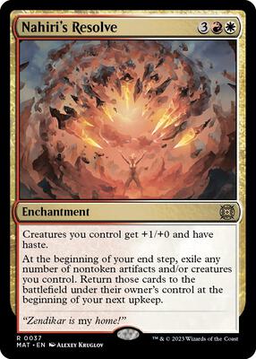 Nahiri's Resolve card from March of the Machine: The Aftermath