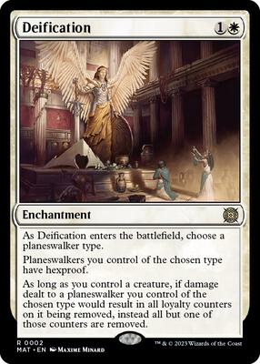 Deification card from March of the Machine: The Aftermath