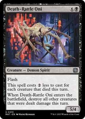 Death-Rattle Oni card from March of the Machine: The Aftermath