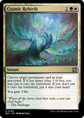 Cosmic Rebirth card from March of the Machine: The Aftermath