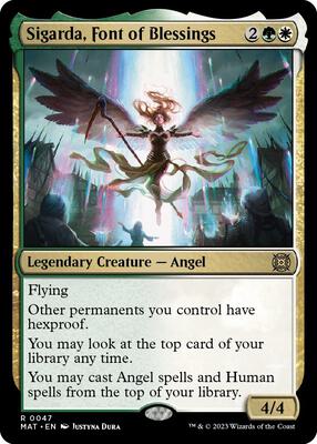 Sigarda, Font of Blessings card from March of the Machine: The Aftermath