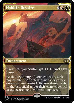 Nahiri's Resolve (Halo Foil) card from March of the Machine: The Aftermath