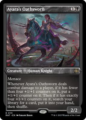 Ayara's Oathsworn (Foil Etched) card from March of the Machine: The Aftermath
