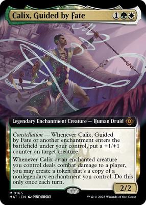 Calix, Guided by Fate (Extended Art) card from March of the Machine: The Aftermath