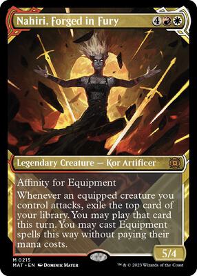 Nahiri, Forged in Fury (Halo Foil) card from March of the Machine: The Aftermath