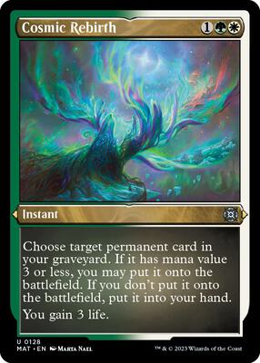 Cosmic Rebirth (Foil Etched) card from March of the Machine: The Aftermath