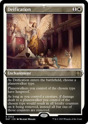 Deification (Foil Etched) card from March of the Machine: The Aftermath