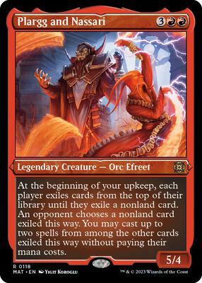 Plargg and Nassari (Foil Etched) card from March of the Machine: The Aftermath