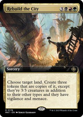 Rebuild the City (Extended Art) card from March of the Machine: The Aftermath