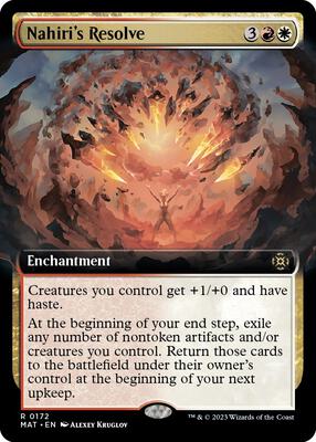 Nahiri's Resolve (Extended Art) card from March of the Machine: The Aftermath