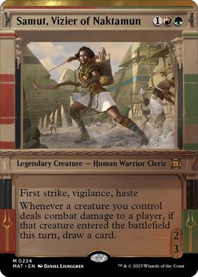 Samut, Vizier of Naktamun (Halo Foil) card from March of the Machine: The Aftermath