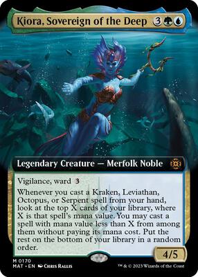 Kiora, Sovereign of the Deep (Extended Art) card from March of the Machine: The Aftermath