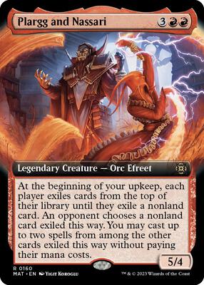 Plargg and Nassari (Extended Art) card from March of the Machine: The Aftermath