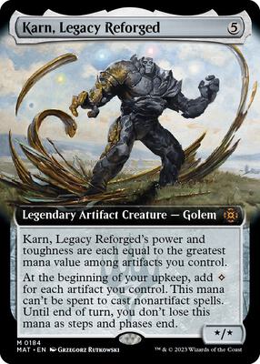 Karn, Legacy Reforged (Extended Art) card from March of the Machine: The Aftermath